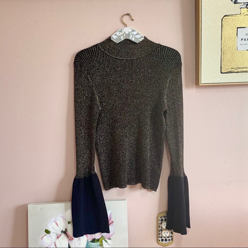 ASOS | Bell Sleeve Mockneck Sweater